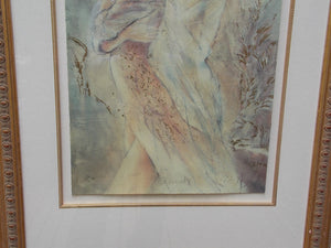 I Like Mike's Mid Century Modern Wall Decor & Art Quiet Movement 11 by Gary Benfield, Large Framed Seriograph, Signed & Numbered