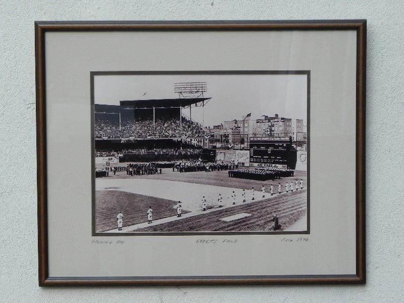 I Like Mike's Mid Century Modern Wall Decor & Art Rare Brooklyn Dodgers Opening Day Photographic Print, Framed, Ebbets Field