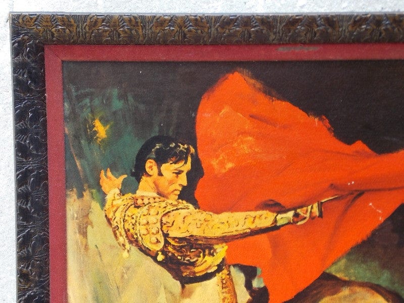 I Like Mike's Mid-Century Modern Wall Decor & Art Rico Tomaso Matador Bullfight Framed Print on Board