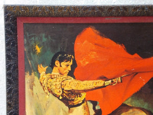 I Like Mike's Mid-Century Modern Wall Decor & Art Rico Tomaso Matador Bullfight Framed Print on Board