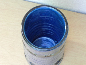 I Like Mike's Mid Century Modern Wall Decor & Art Rimini Blue Bitossi Cylinder Vase from Italy
