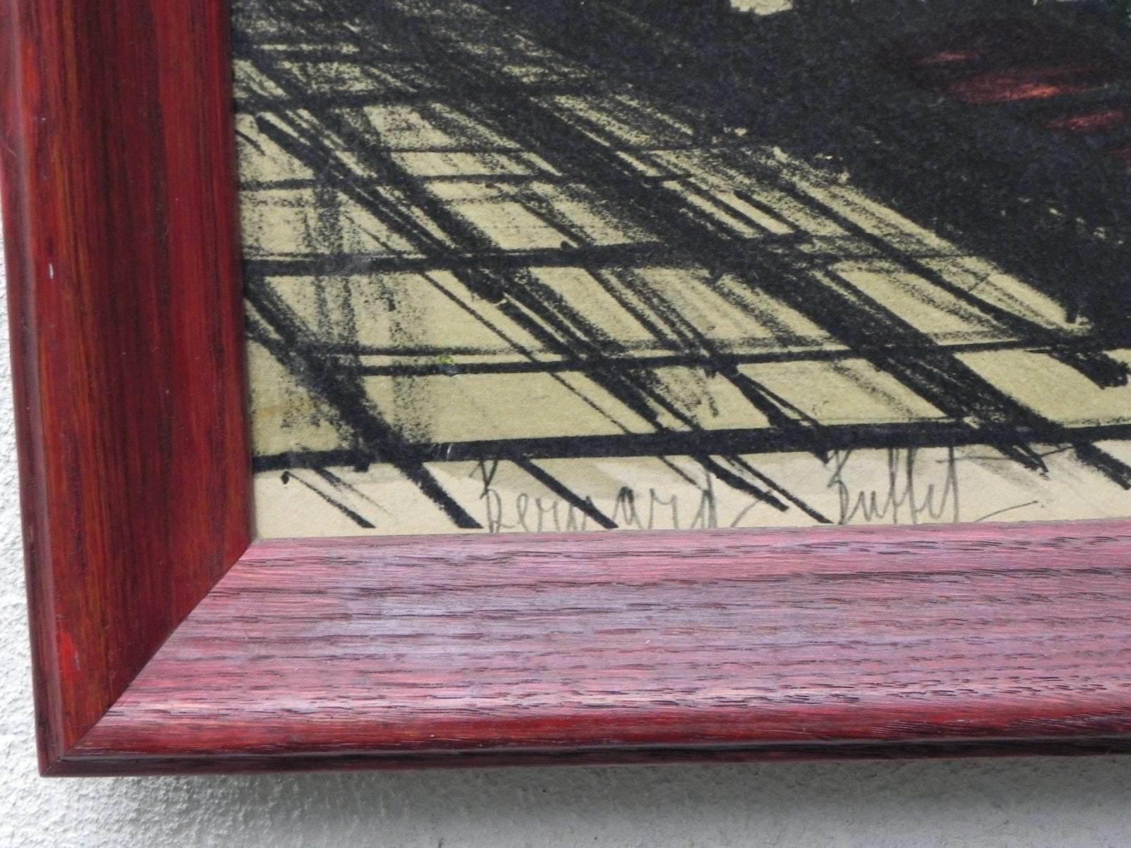 I Like Mike's Mid Century Modern Wall Decor & Art River Seine and Tour Eiffel by Bernard Buffet, Framed, Mid Century