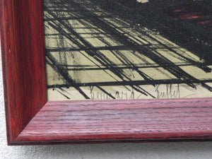 I Like Mike's Mid Century Modern Wall Decor & Art River Seine and Tour Eiffel by Bernard Buffet, Framed, Mid Century
