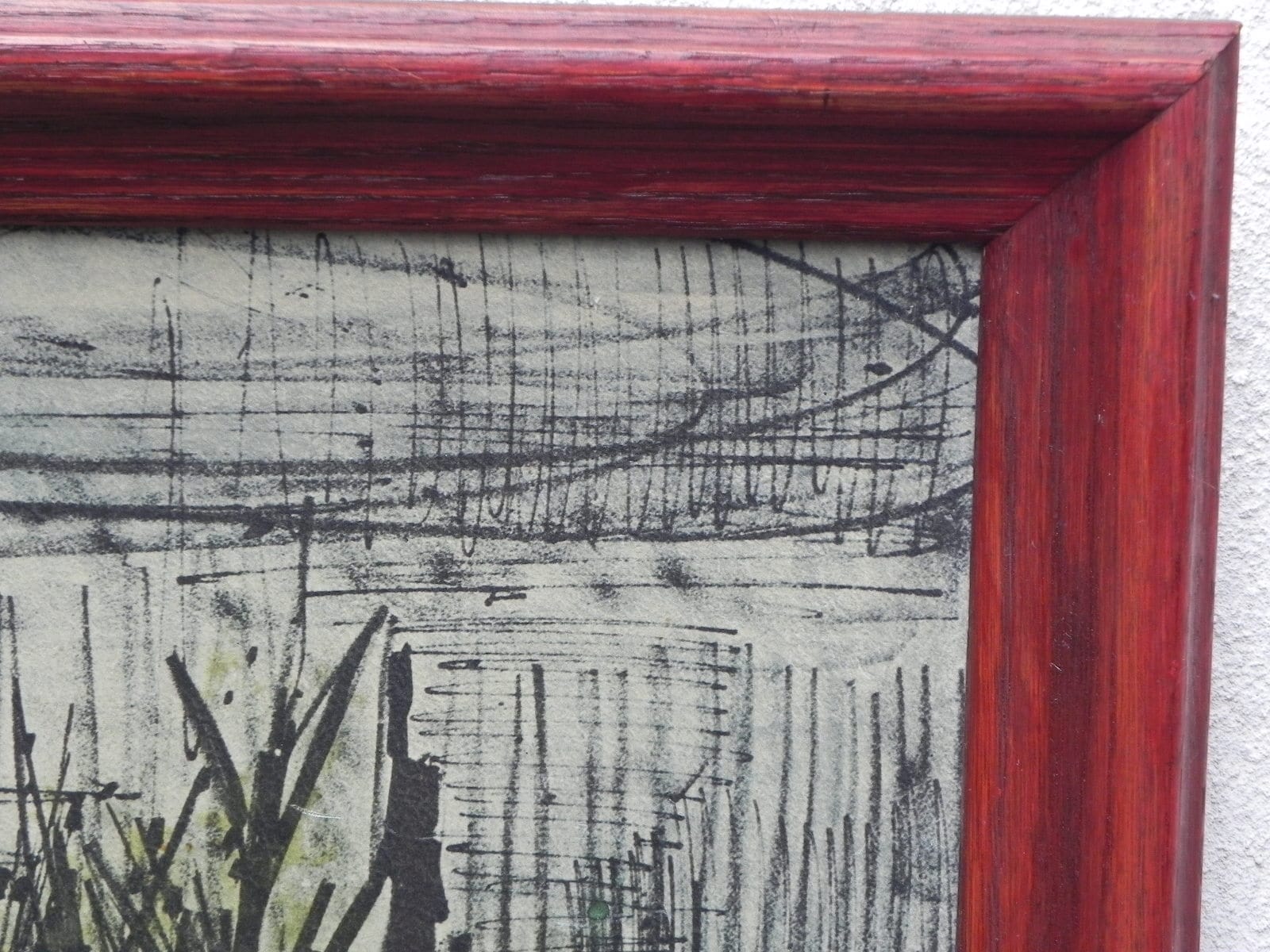 I Like Mike's Mid Century Modern Wall Decor & Art River Seine and Tour Eiffel by Bernard Buffet, Framed, Mid Century