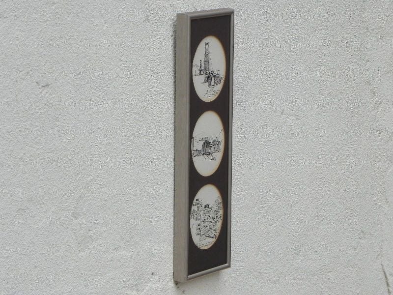 I Like Mike's Mid-Century Modern Wall Decor & Art San Francisco Trio Thin Wall Hanging Signed by Artist