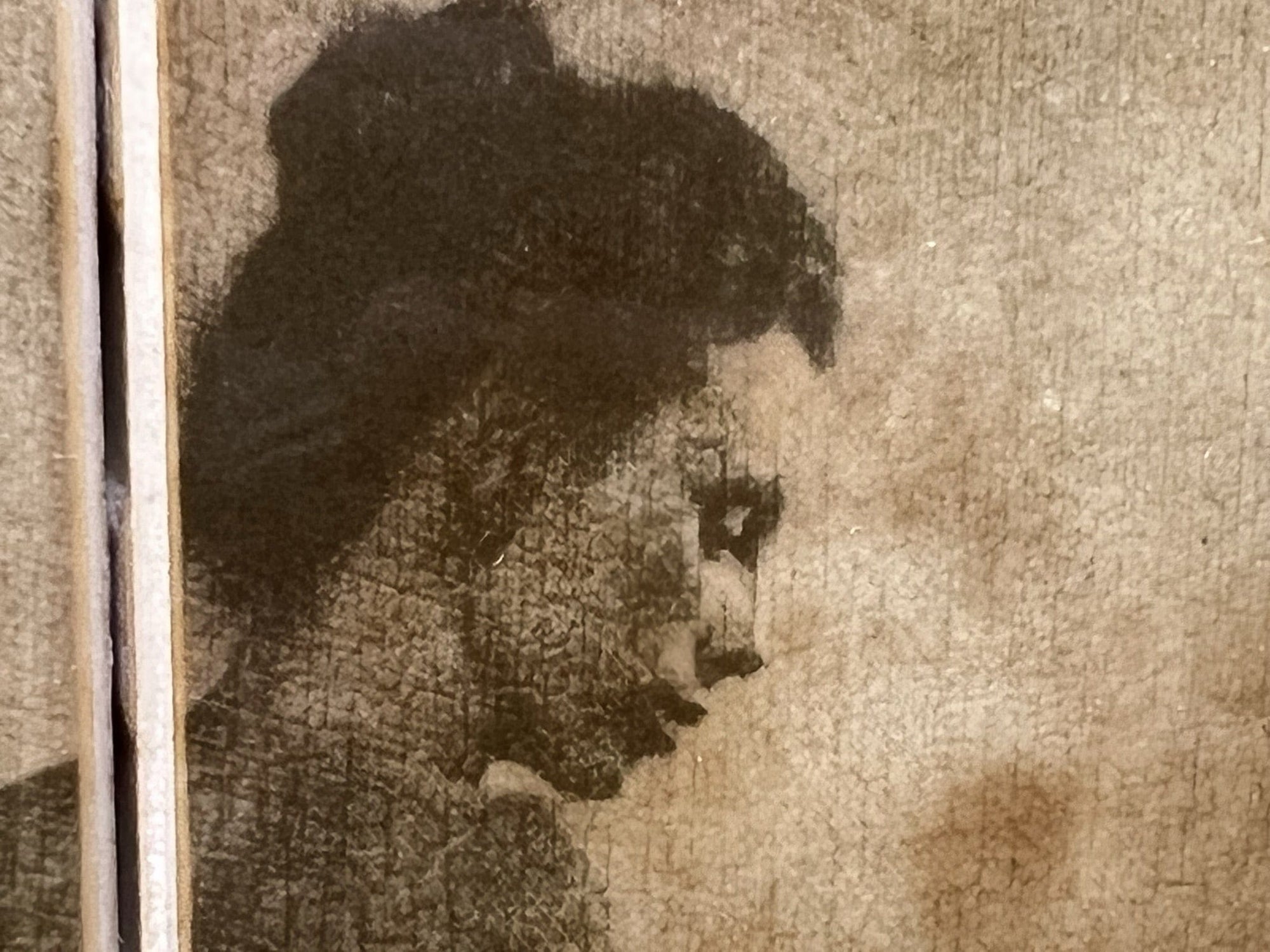I Like Mike's Mid Century Modern Wall Decor & Art Sepia Toned Bathing Nude on Ceramic Tile, Framed