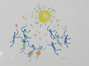 I Like Mike's Mid Century Modern Wall Decor & Art Small Framed Picasso Print, Circle of Friends Dancing