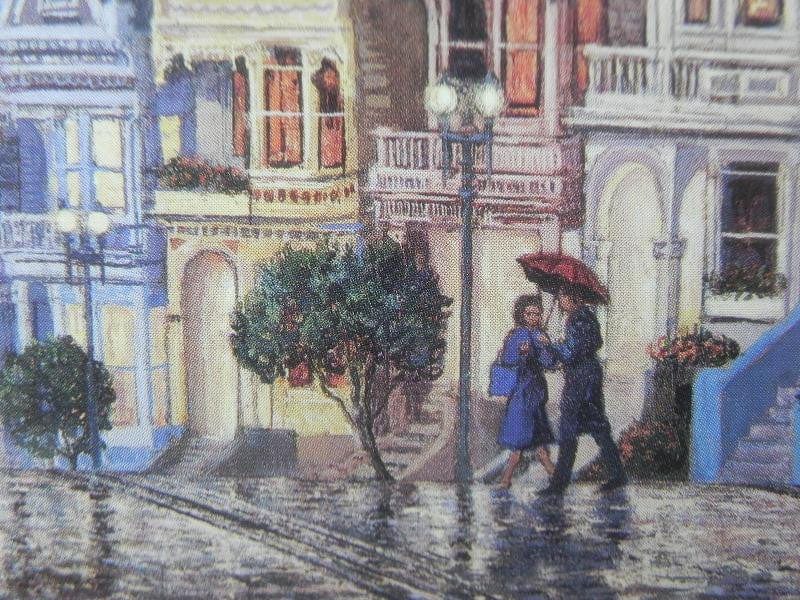 I Like Mike's Mid Century Modern Wall Decor & Art Small Framed San Francisco Street Scape Limited Print by Anna Chrasta, Signed by the Artist