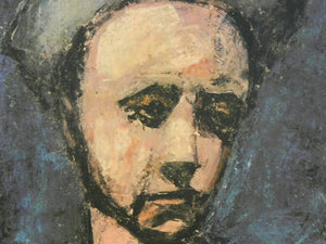 I Like Mike's Mid Century Modern Wall Decor & Art The Apprentice by Georges Rouault, Decopaged on Wood Wall Hanging