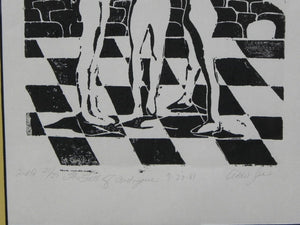 I Like Mike's Mid Century Modern Wall Decor & Art "The Fall of Antigone" Framed Limited Print 1981