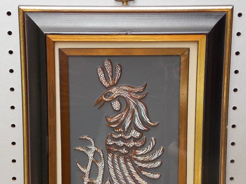 I Like Mike's Mid-Century Modern Wall Decor & Art Trio of Black Gold Raised Metallic Wall Hangings