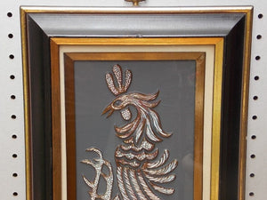 I Like Mike's Mid-Century Modern Wall Decor & Art Trio of Black Gold Raised Metallic Wall Hangings