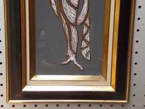 I Like Mike's Mid-Century Modern Wall Decor & Art Trio of Black Gold Raised Metallic Wall Hangings