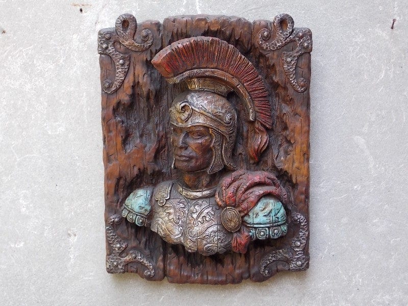 I Like Mike's Mid-Century Modern Wall Decor & Art Universal Statuary Roman Soldier Statue Wall Hanging