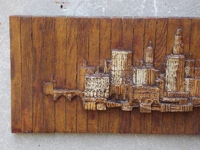 I Like Mike's Mid-Century Modern Wall Decor & Art Vanguard Raised Cityscape Wall Sculpture