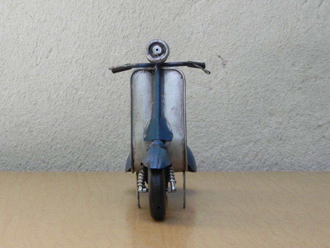 The Unique Vespa S Miniature Made from Wood with White Background