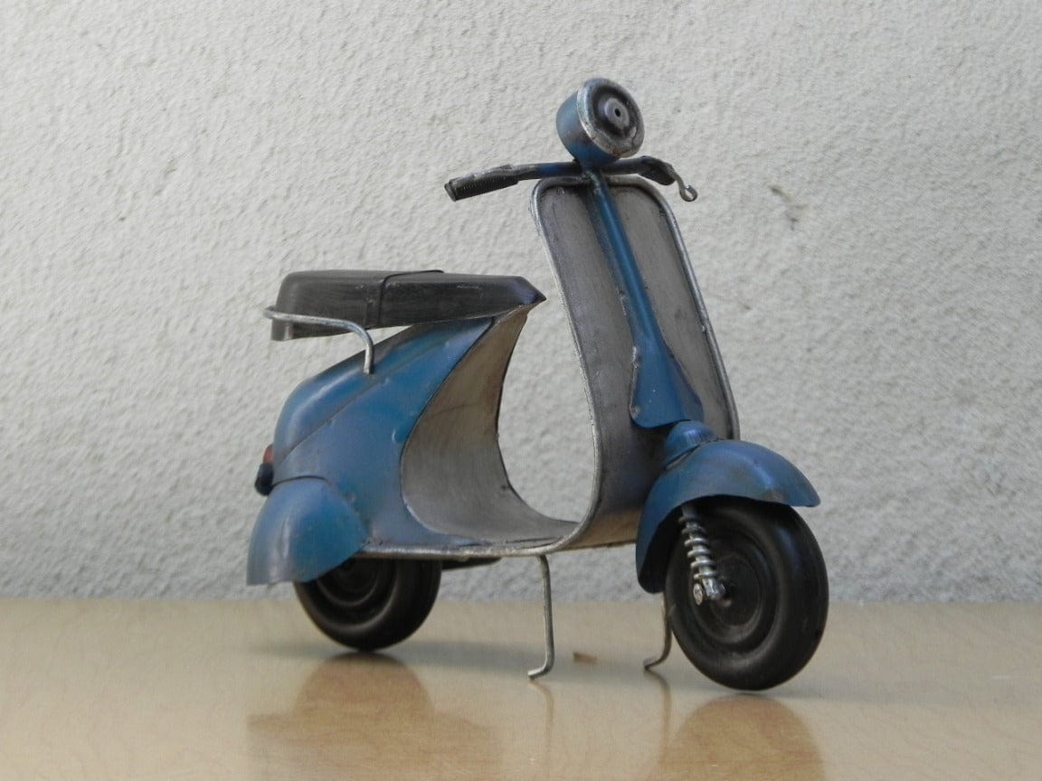 I Like Mike's Mid Century Modern Wall Decor & Art Vintage Handmade Mini Italian Motor Scooter Table Sculpture