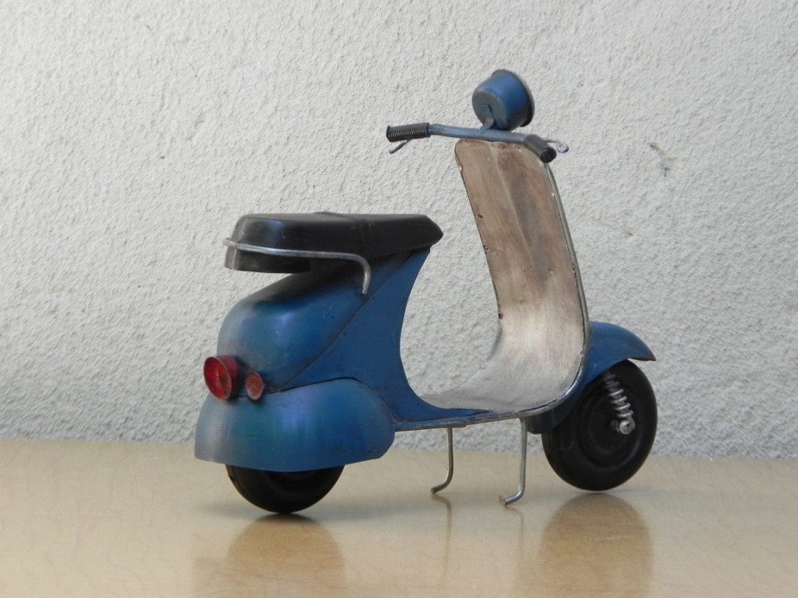 I Like Mike's Mid Century Modern Wall Decor & Art Vintage Handmade Mini Italian Motor Scooter Table Sculpture