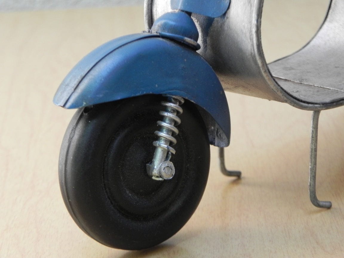I Like Mike's Mid Century Modern Wall Decor & Art Vintage Handmade Mini Italian Motor Scooter Table Sculpture