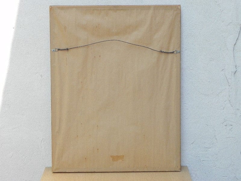 I Like Mike's Mid Century Modern Wall Decor & Art Vintage Nude Blonde Needlepoint in Gilded Frame