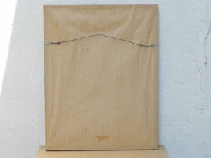 I Like Mike's Mid Century Modern Wall Decor & Art Vintage Nude Blonde Needlepoint in Gilded Frame