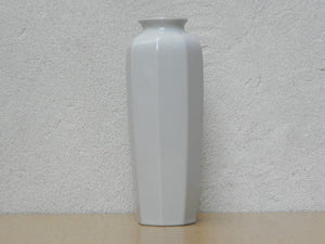 I Like Mike's Mid Century Modern Wall Decor & Art White Japanese Vase with Purple Irises