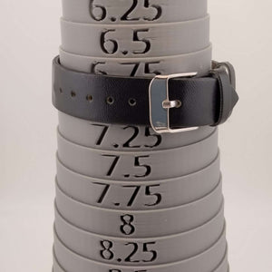 I Like Mike's Mid Century Modern Watch Skagen Women's Oversized Silver Tone Round Watch, Black Leather Band