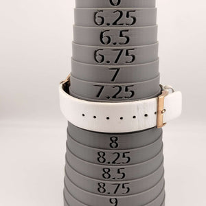 I Like Mike's Mid Century Modern Watch Skagen Women's Oversized White Rose Goldtone Round Watch, White Leather Band
