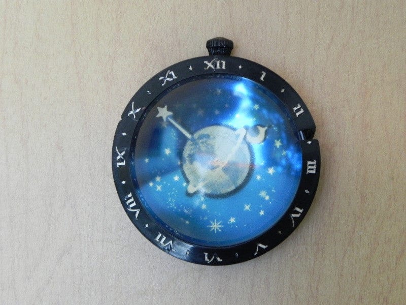 I Like Mike's Mid Century Modern Westclox Desk Celestial Paper Weight Clock, Deco from the 1930’s