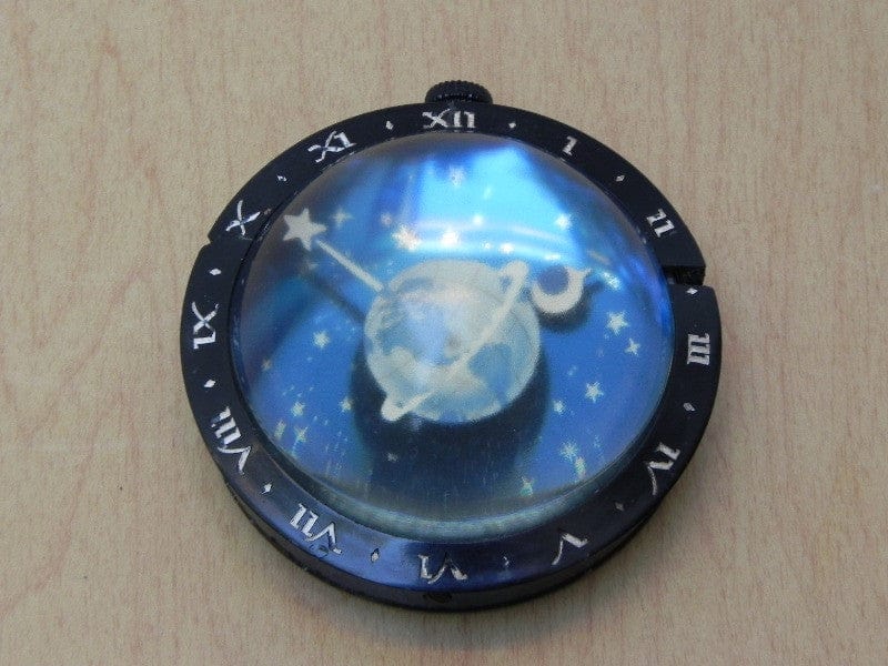 I Like Mike's Mid Century Modern Westclox Desk Celestial Paper Weight Clock, Deco from the 1930’s