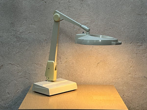 I Like Mike's Mid Century Modern White Large Dazor Magnifying Desk Task Lamp