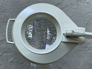 I Like Mike's Mid Century Modern White Large Dazor Magnifying Desk Task Lamp