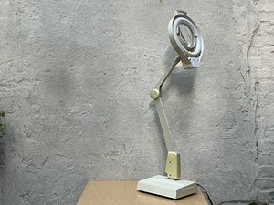 I Like Mike's Mid Century Modern White Large Dazor Magnifying Desk Task Lamp