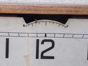 I Like Mikes Mid Century Modern Antique Ansonia Square Wooden Chiming Wall Clock, 8-Day, 100% Original, Rare