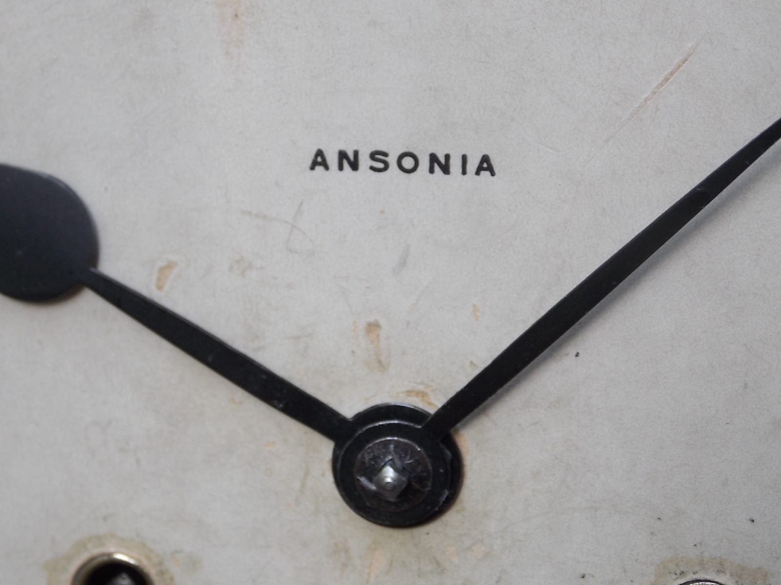 I Like Mikes Mid Century Modern Antique Ansonia Square Wooden Chiming Wall Clock, 8-Day, 100% Original, Rare