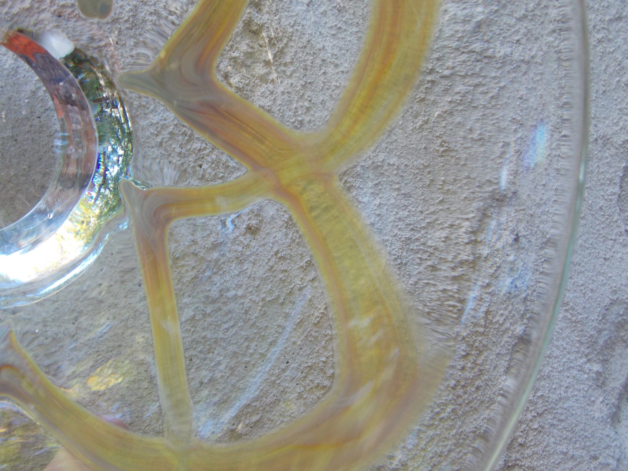 I Like Mikes Mid Century Modern Bowls Heavy Decorative Glass Fruit Bowl with Star Design, Murano Style