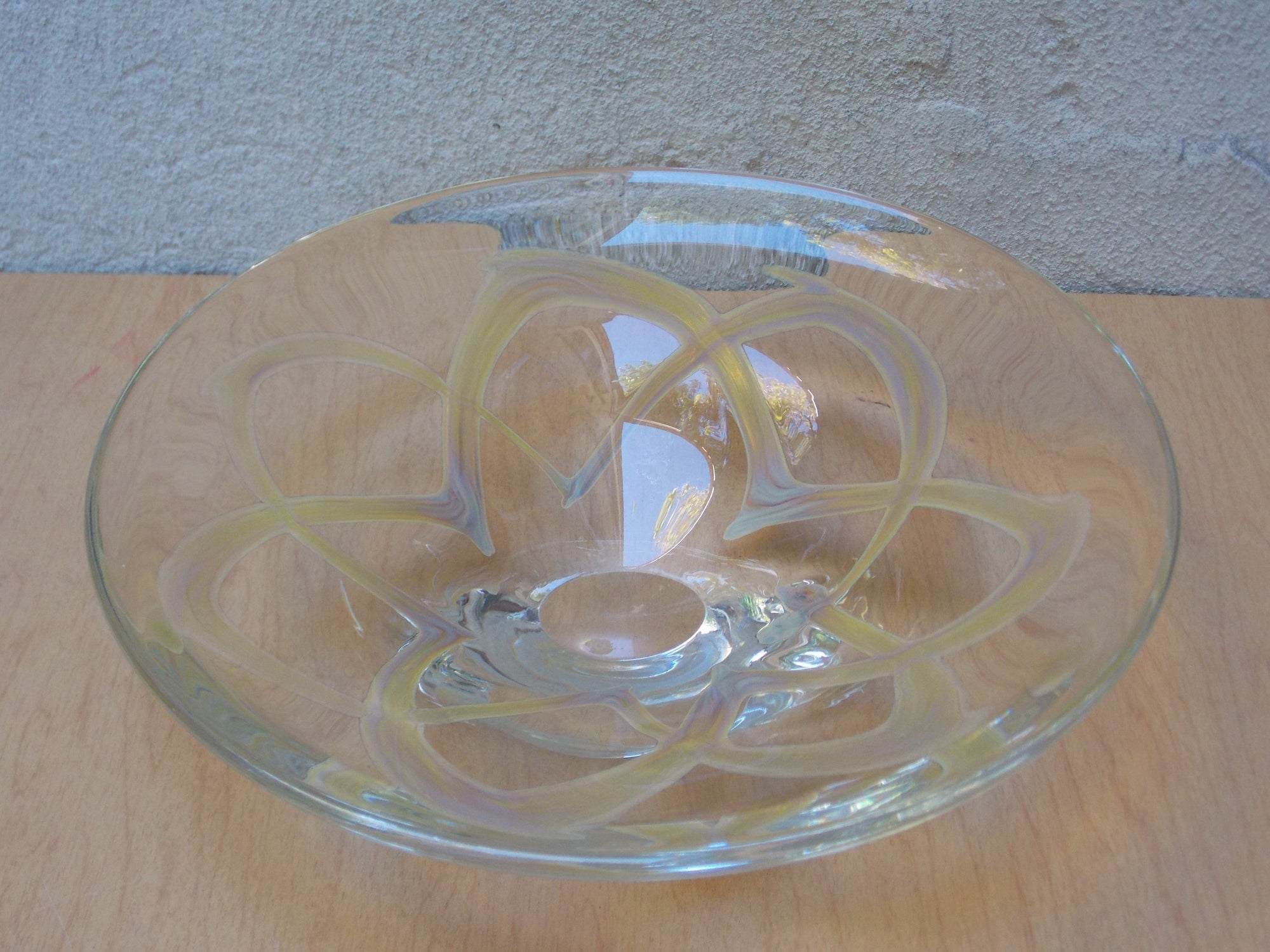 I Like Mikes Mid Century Modern Bowls Heavy Decorative Glass Fruit Bowl with Star Design, Murano Style