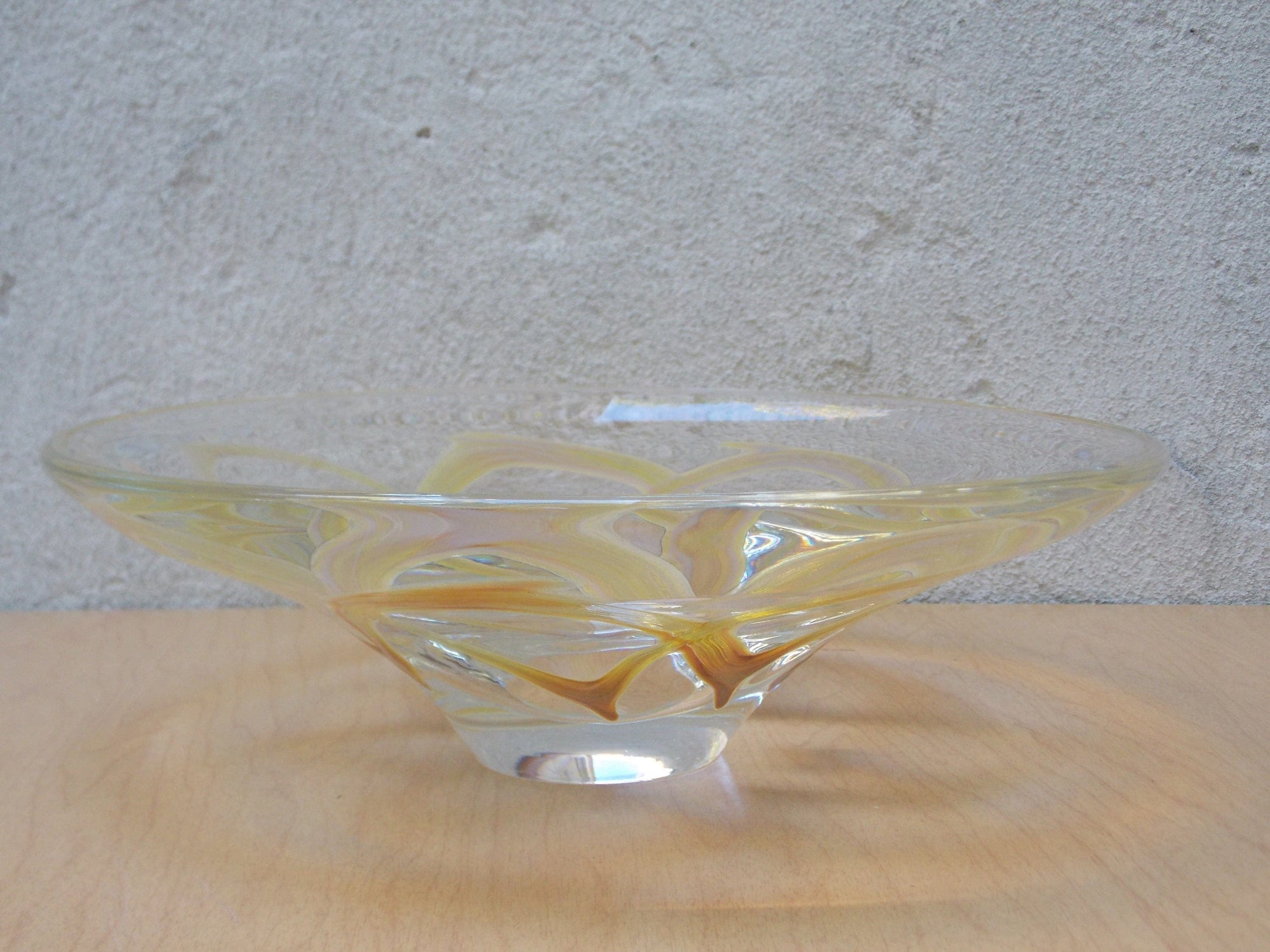 I Like Mikes Mid Century Modern Bowls Heavy Decorative Glass Fruit Bowl with Star Design, Murano Style