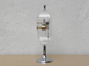 I Like Mikes Mid Century Modern Clock Johmid Rare Lucite Tulip Base Pendulette 8-Day Desk Clock