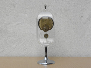 I Like Mikes Mid Century Modern Clock Johmid Rare Lucite Tulip Base Pendulette 8-Day Desk Clock