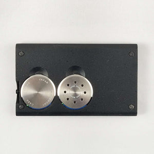 I Like Mikes Mid Century Modern Clock Skagen Desk Clock Business Card Holder with Temperature Dial