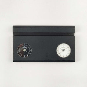 I Like Mikes Mid Century Modern Clock Skagen Desk Clock with Business Card Holder
