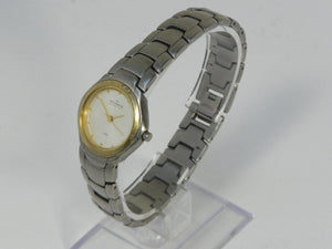 I Like Mikes Mid Century Modern Clock Skagen Women's Titanium Mixed Metals Watch with Bracelet Band