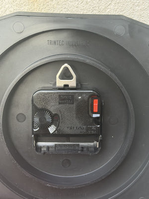 I Like Mikes Mid Century Modern Clock Small Black Pilatus Aircraft Instrument Wall Clock with Blue, Rare