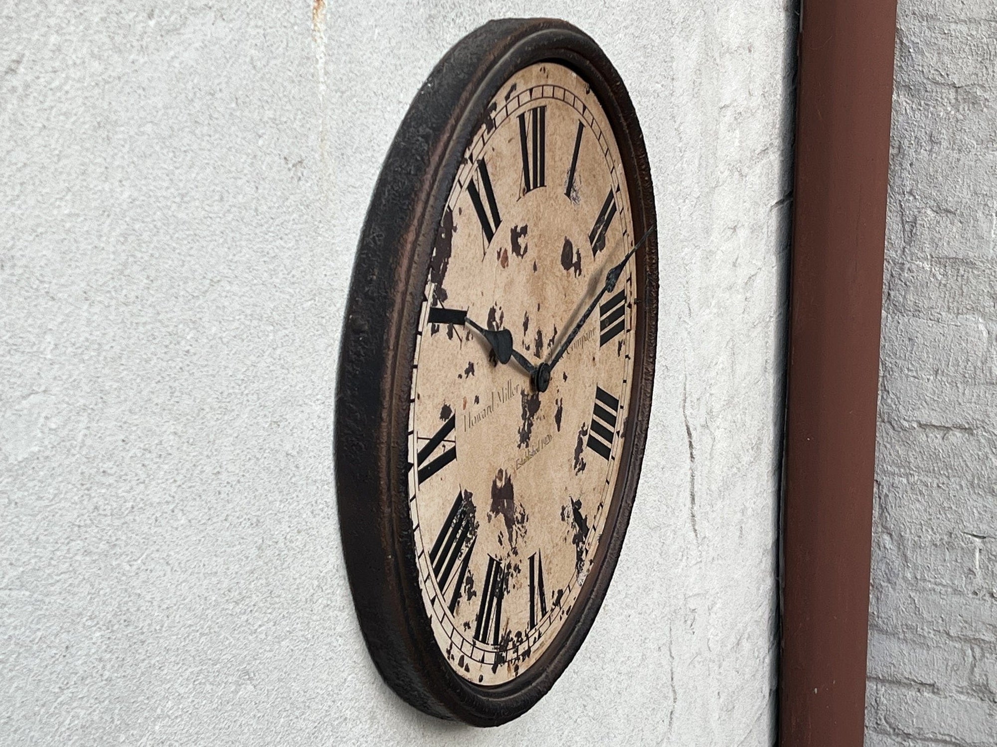 I Like Mikes Mid Century Modern Clock Very Large Round Antique Howard Miller Clock IV