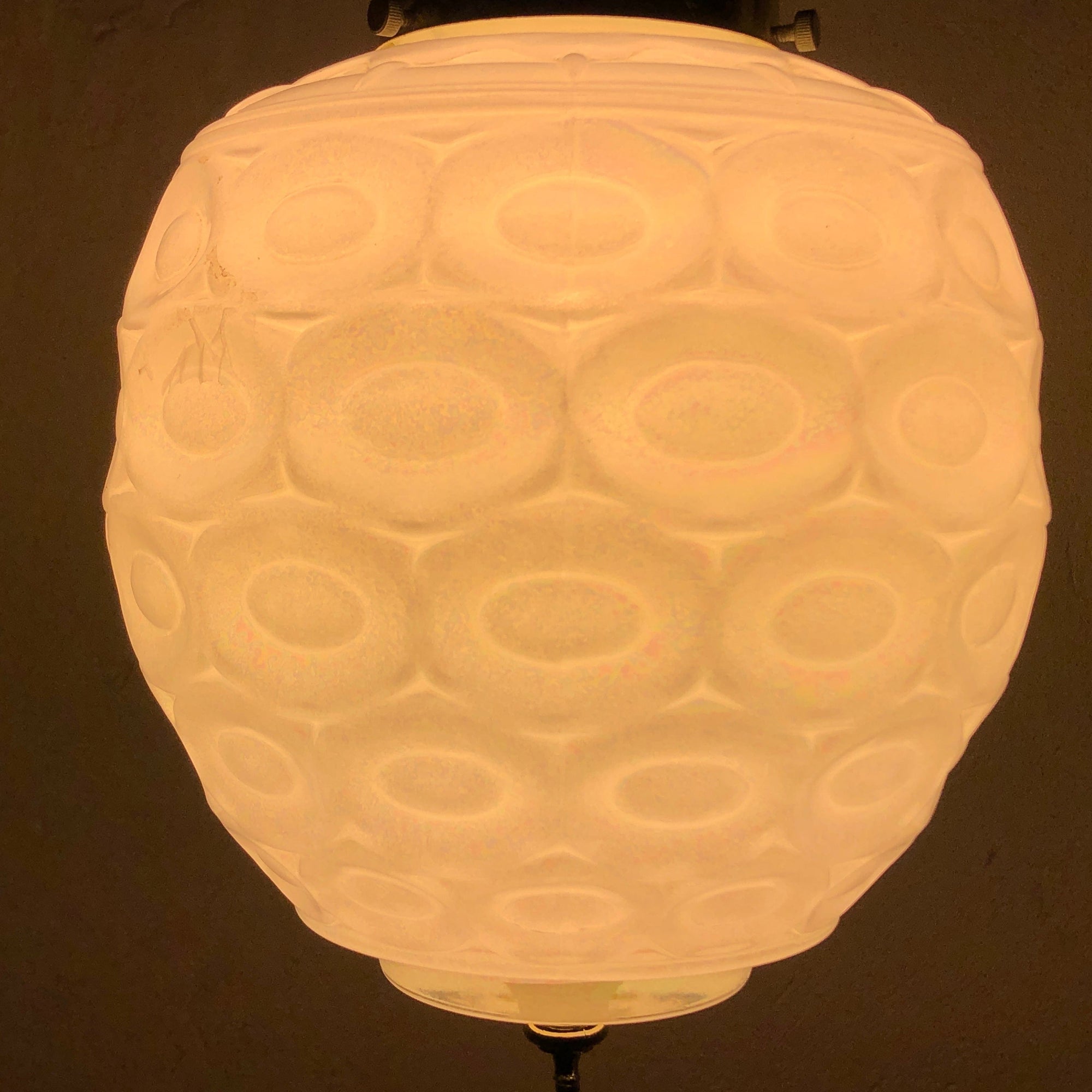I Like Mikes Mid Century Modern Lighting Fixtures Small Modern White Iridescent Glass Hanging Pendant Light
