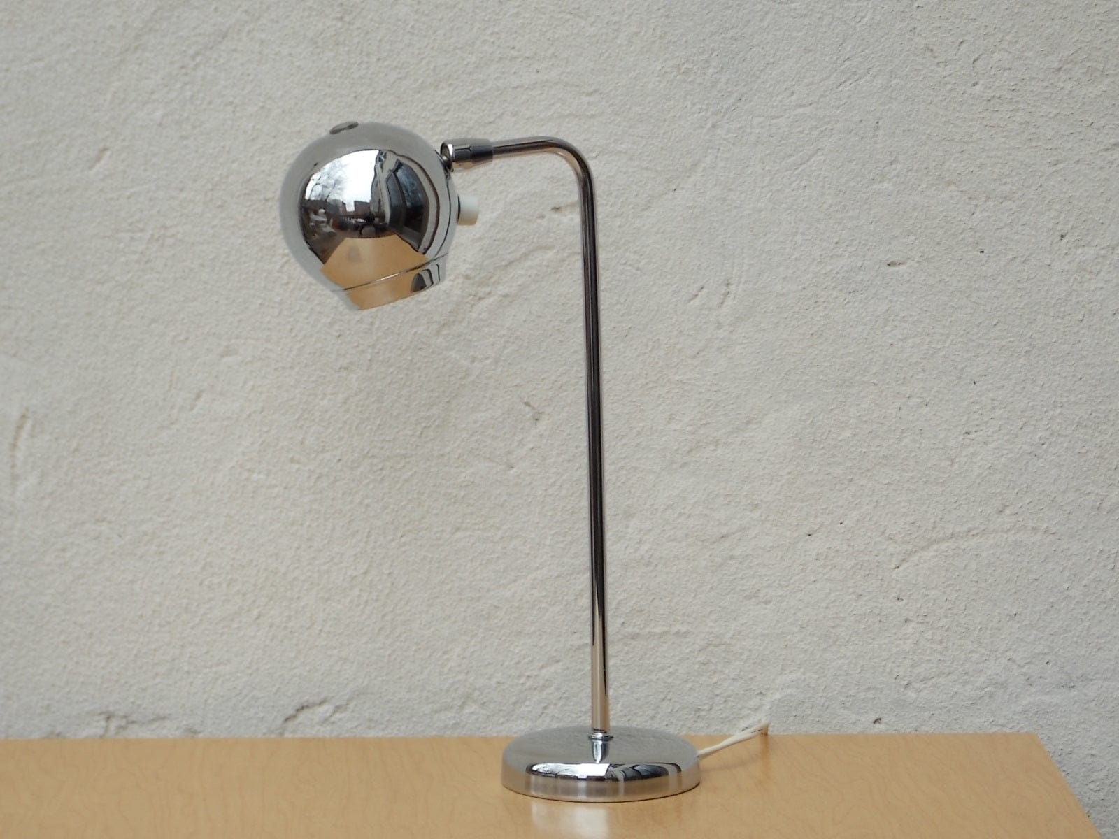 I Like Mikes Mid Century Modern lighting Kovacs Chrome Eyeball Desk Lamp