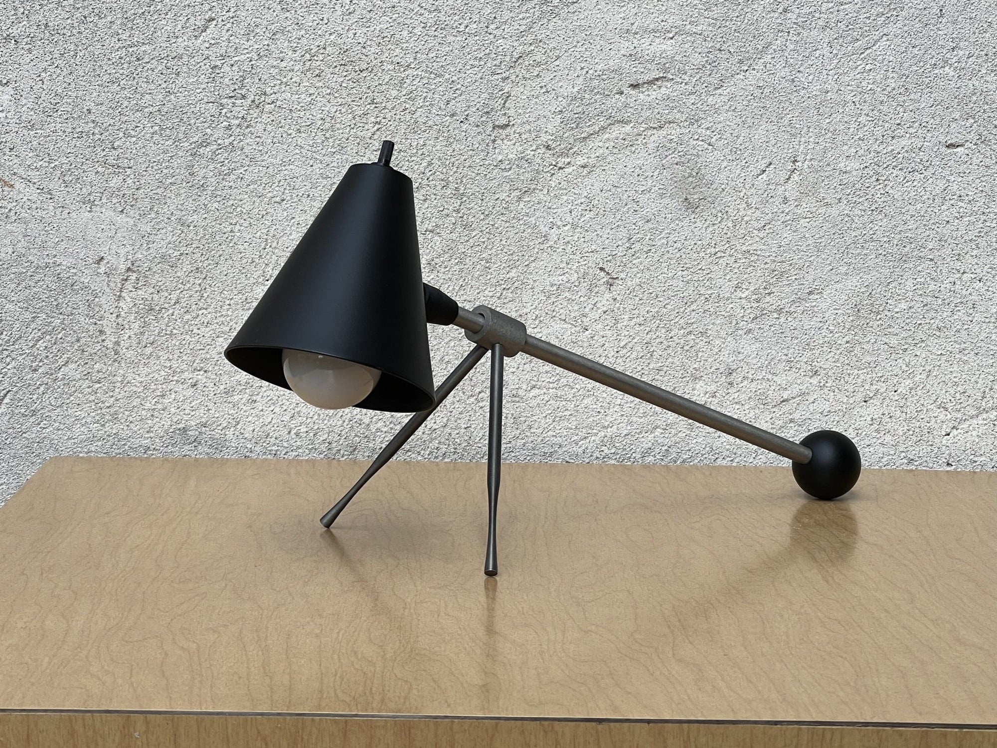 I Like Mikes Mid Century Modern lighting Small Modern Black Metal Task Desk Lamp