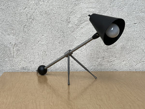 I Like Mikes Mid Century Modern lighting Small Modern Black Metal Task Desk Lamp