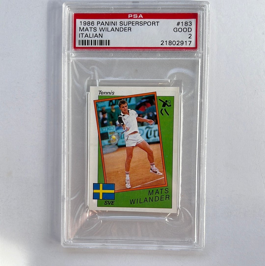 I Like Mikes Mid Century Modern PSA 1986 PANINI SUPERSPORT MATS WILANDER ITALIAN
